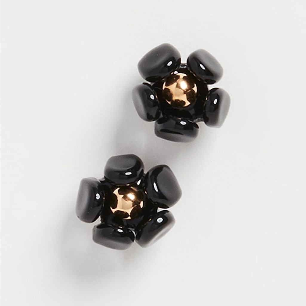 Lele Sadoughi Buttercup Stud Earrings- Black 38$